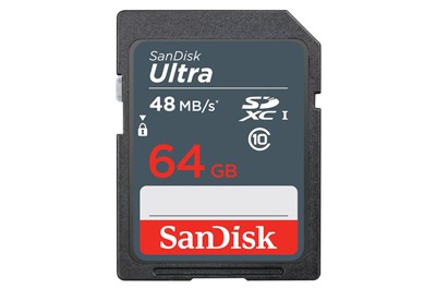 כרטיס זיכרון SanDisk ULTRA 48MB CL10  64GB
