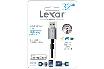 דיסק און קי + חיבור אייפון Lexar Flash Drive 32GB