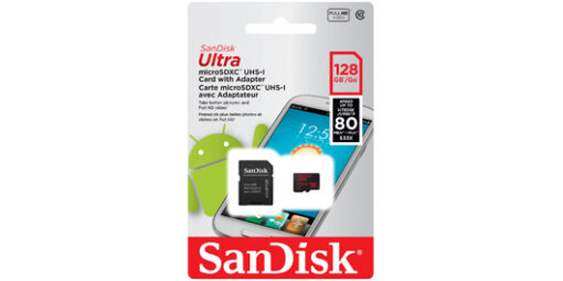 כרטיס זיכרון Ultra microSDXC Class 10 UHS+adapter SanDisk 128GB