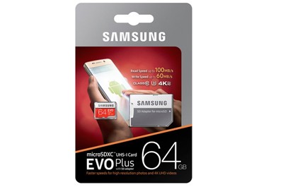 כרטיס זיכרון Samsung Micro SDXC EVO Plus 64GB